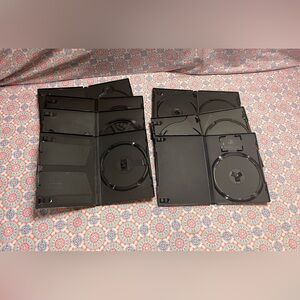 ✨$3 ✨Empty Black DVD CD BluRay PlayStation Game Cases 7 total
